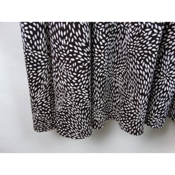 Perceptions Women's Dress Plus Size 20W Brown & White Sleeveless Midi Dress - Picture 6 of 8